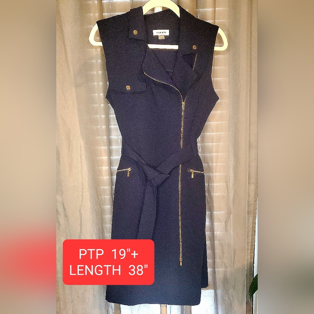 Calvin Klein Moto Sleeveless Sheath Dress - Picture 14 of 17